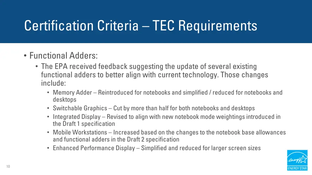 certification criteria tec requirements 2