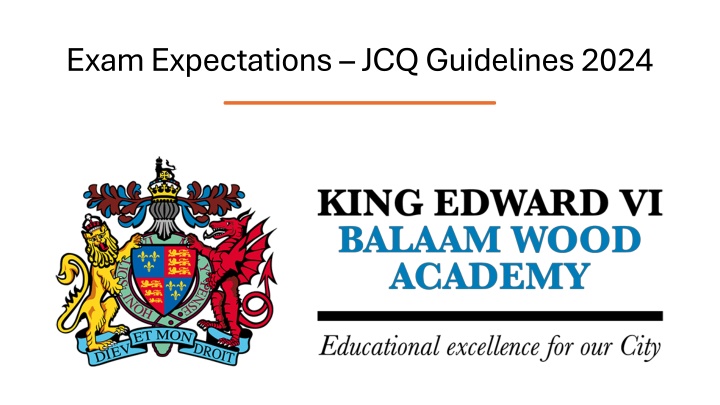 exam expectations jcq guidelines 2024