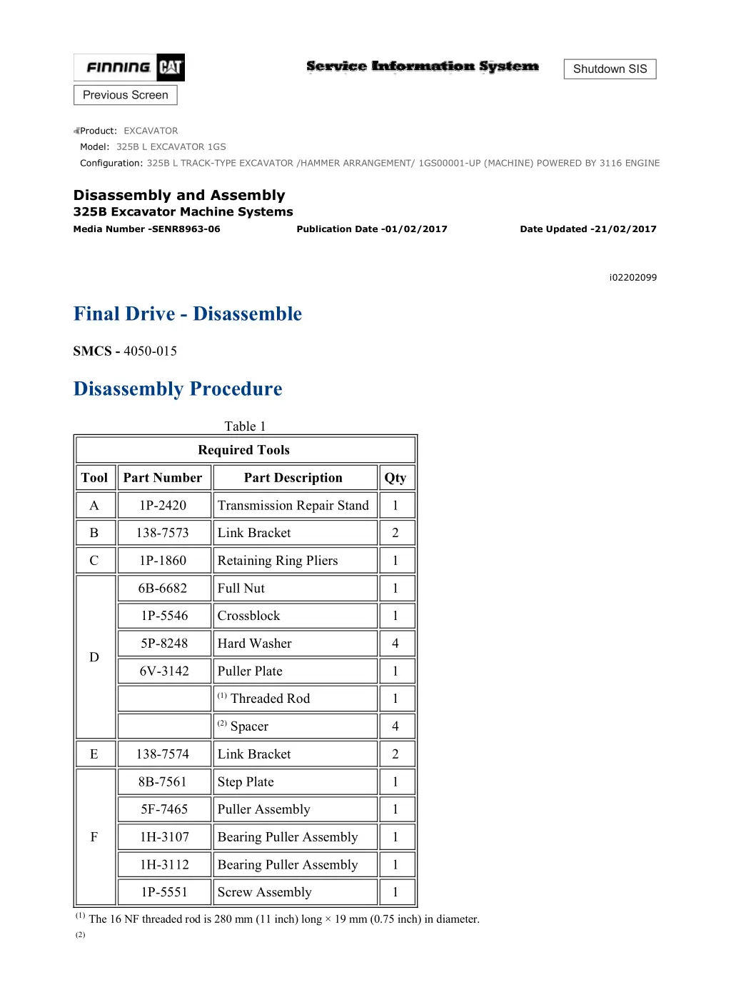 325b l track type excavator hammer arrangement