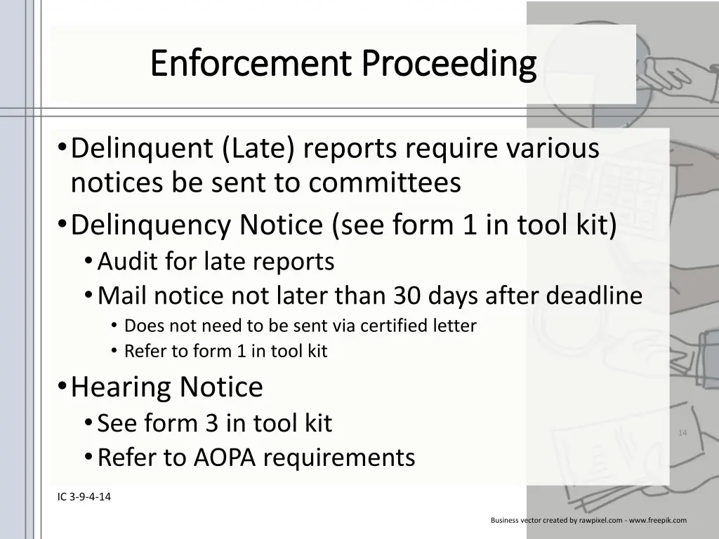 enforcement proceeding enforcement proceeding