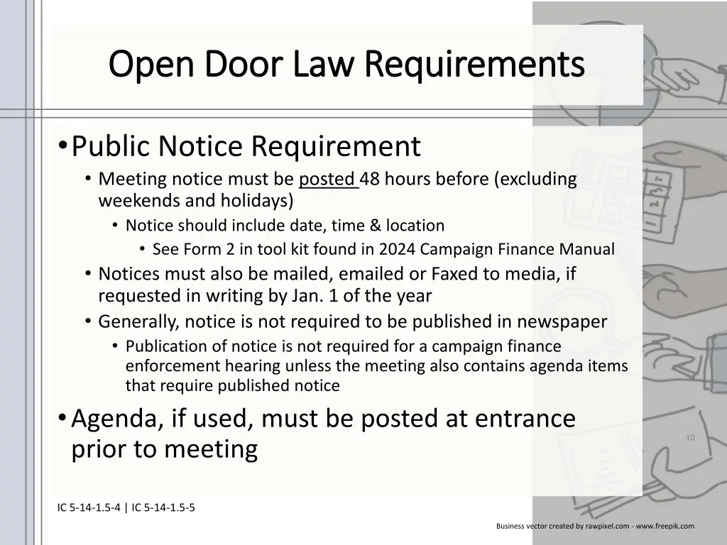 open door law requirements open door