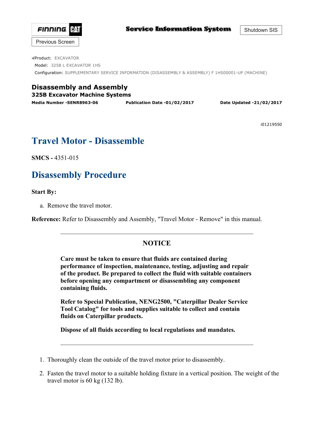 supplementary service information disassembly