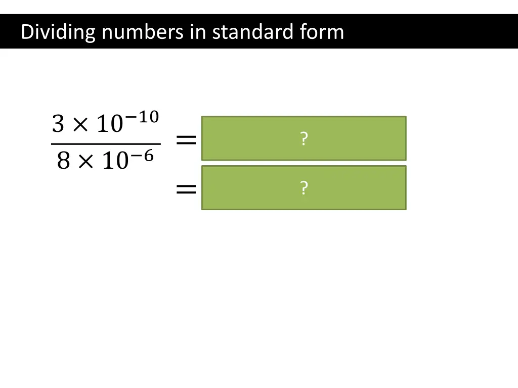 dividing numbers in standard form 1
