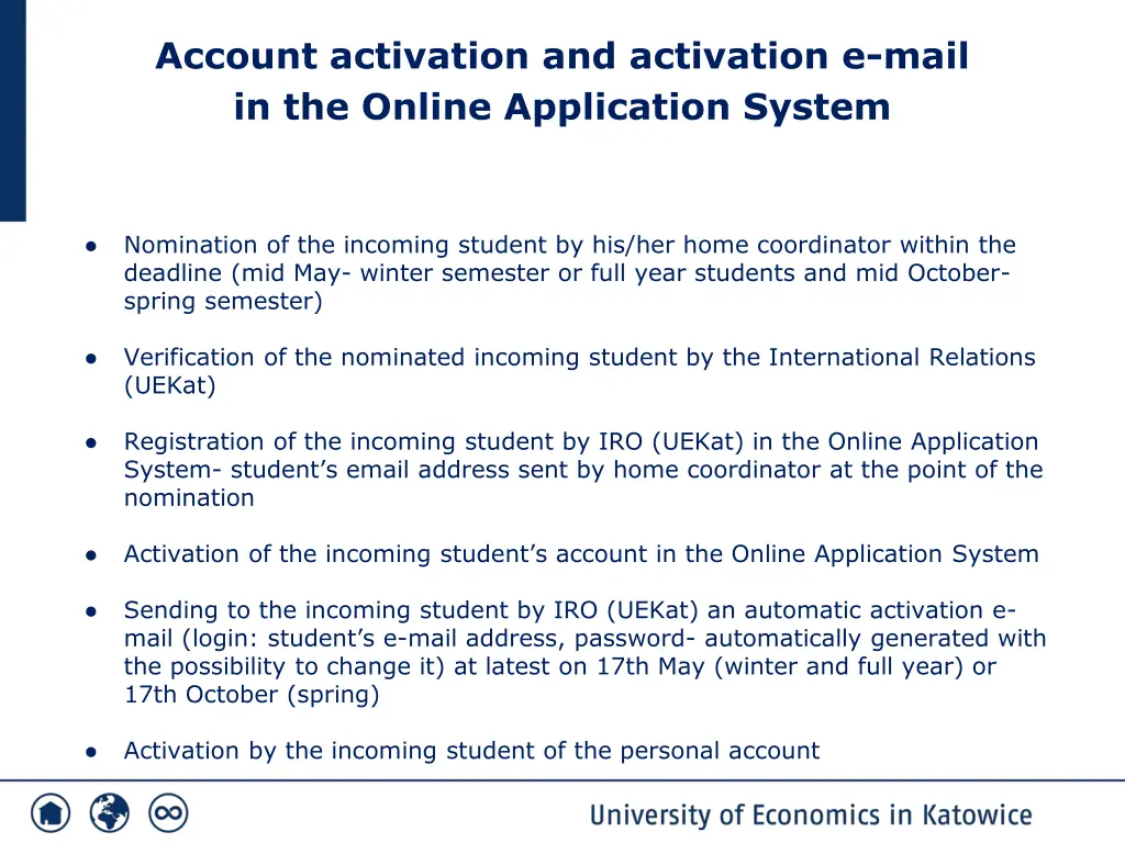 account activation and activation e mail