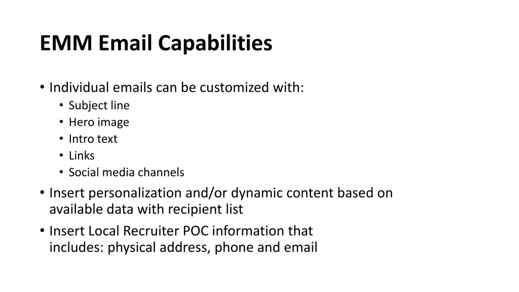 emm email capabilities 1