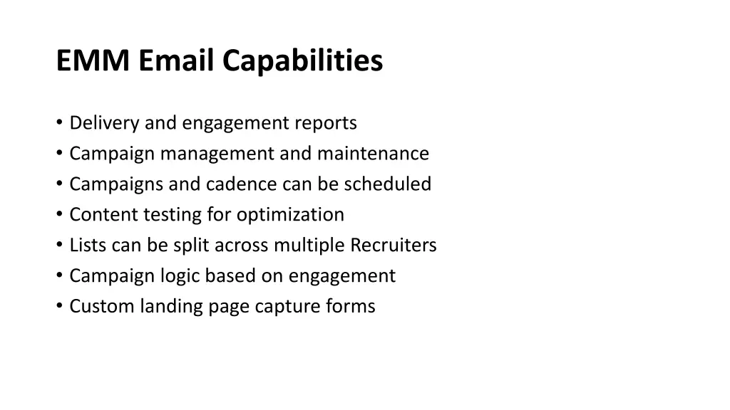 emm email capabilities 2