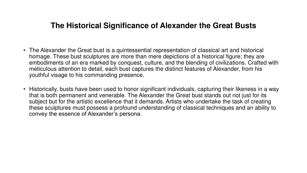 the historical significance of alexander