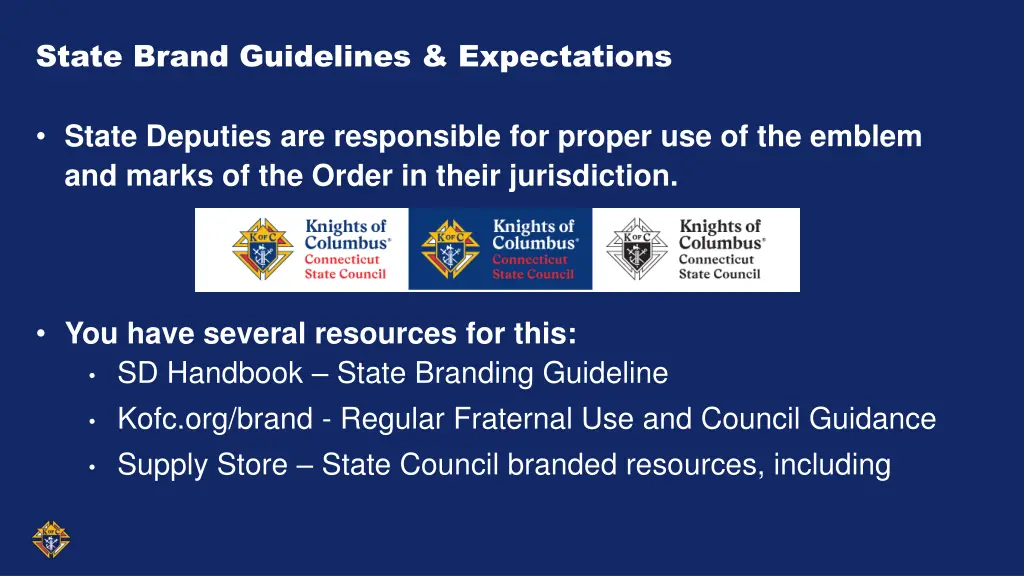 state brand guidelines expectations