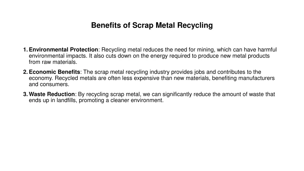 benefits of scrap metal recycling