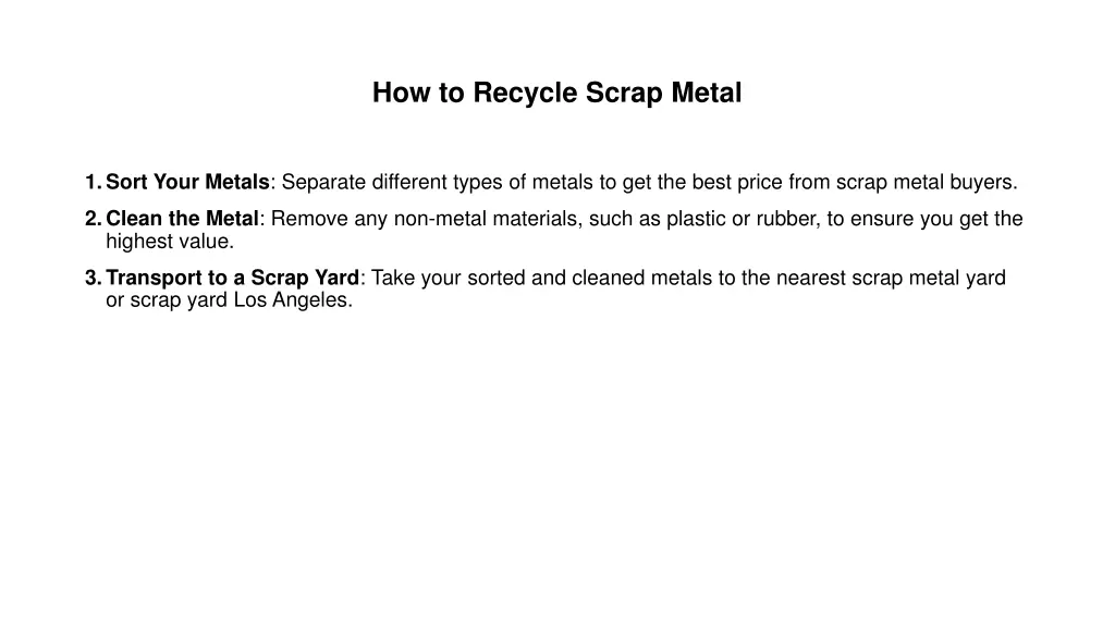 how to recycle scrap metal