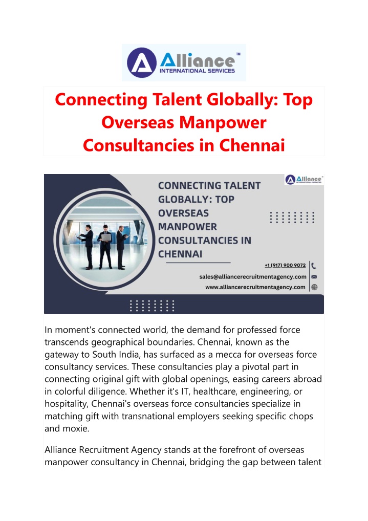 connecting talent globally top overseas manpower