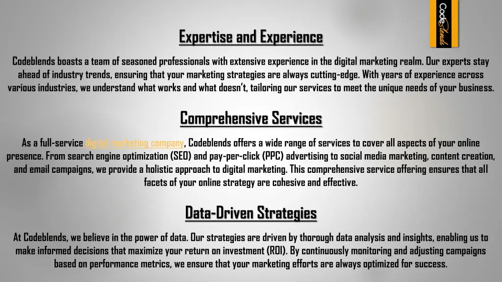 expertise and experience