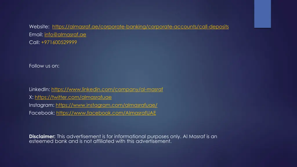 website https almasraf ae corporate banking