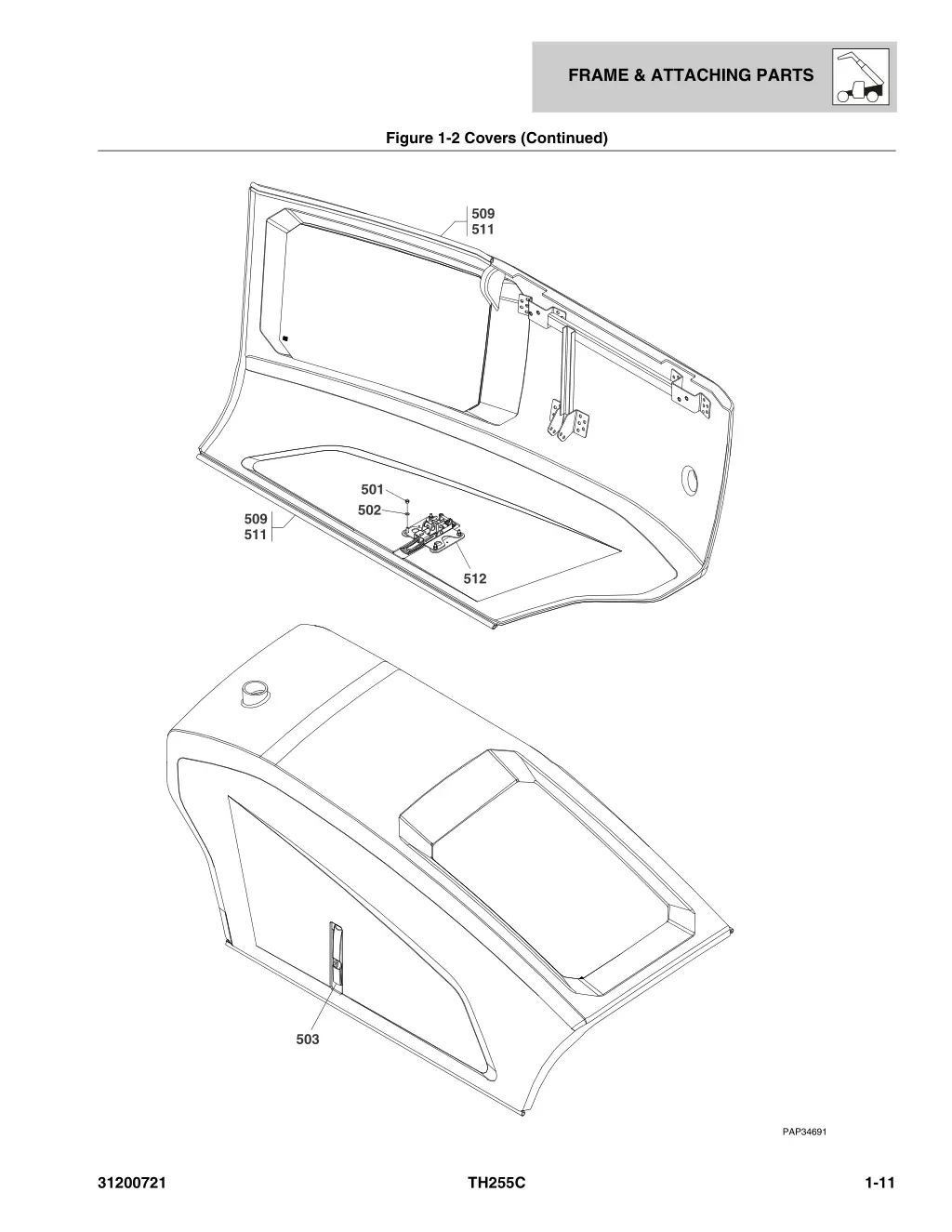 frame attaching parts 9