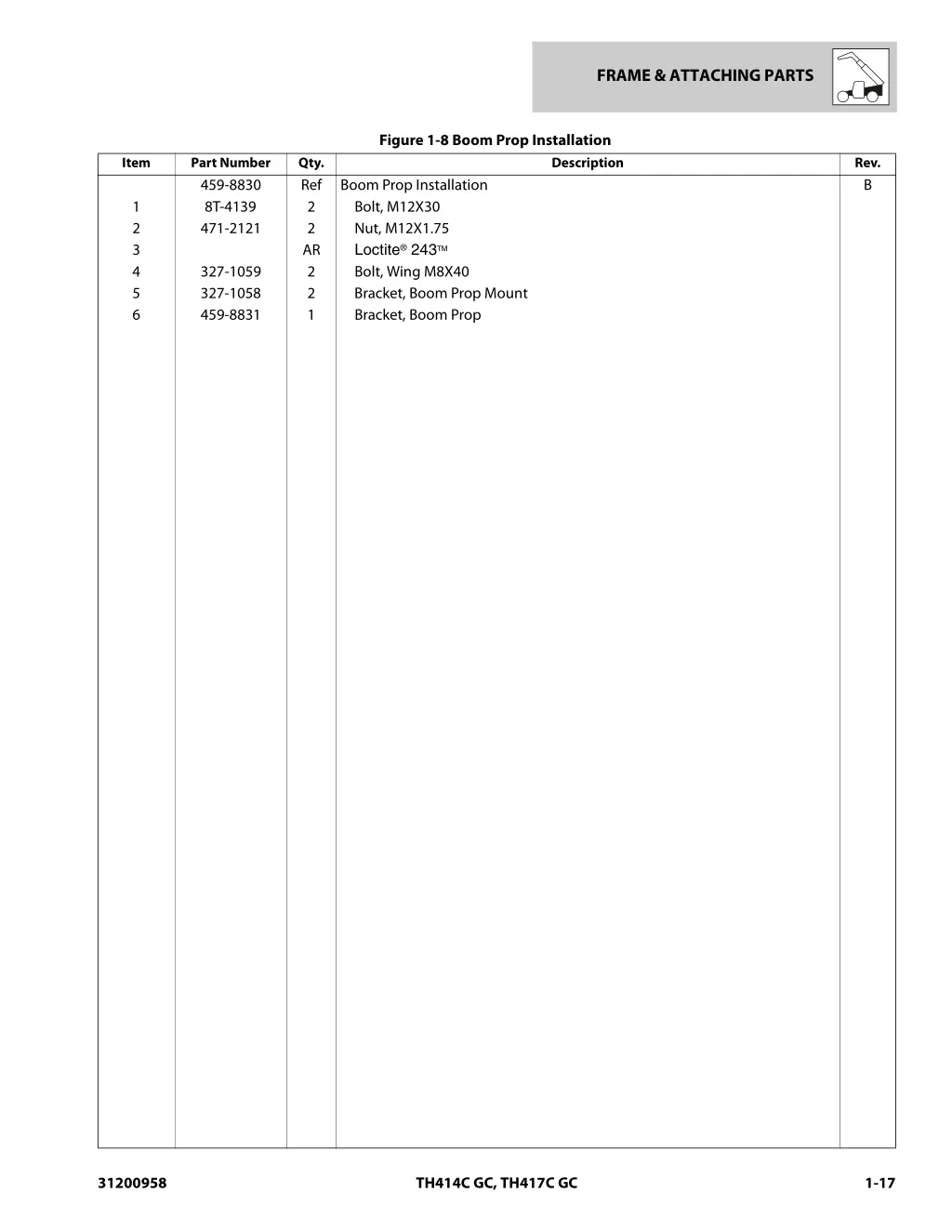 frame attaching parts 11