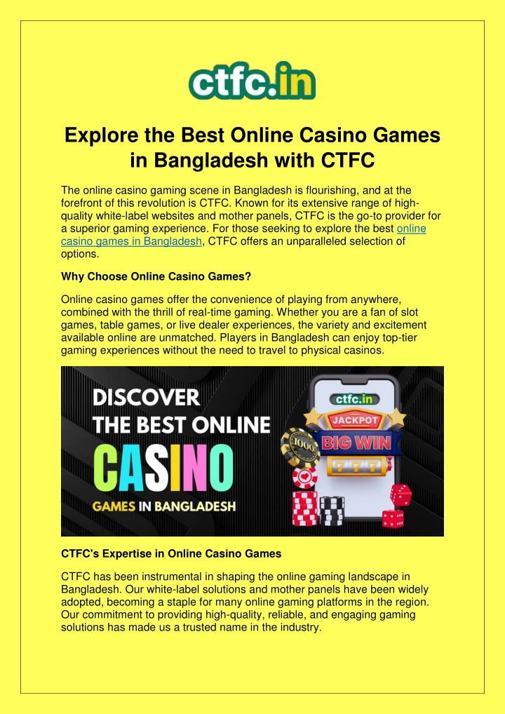 explore the best online casino games