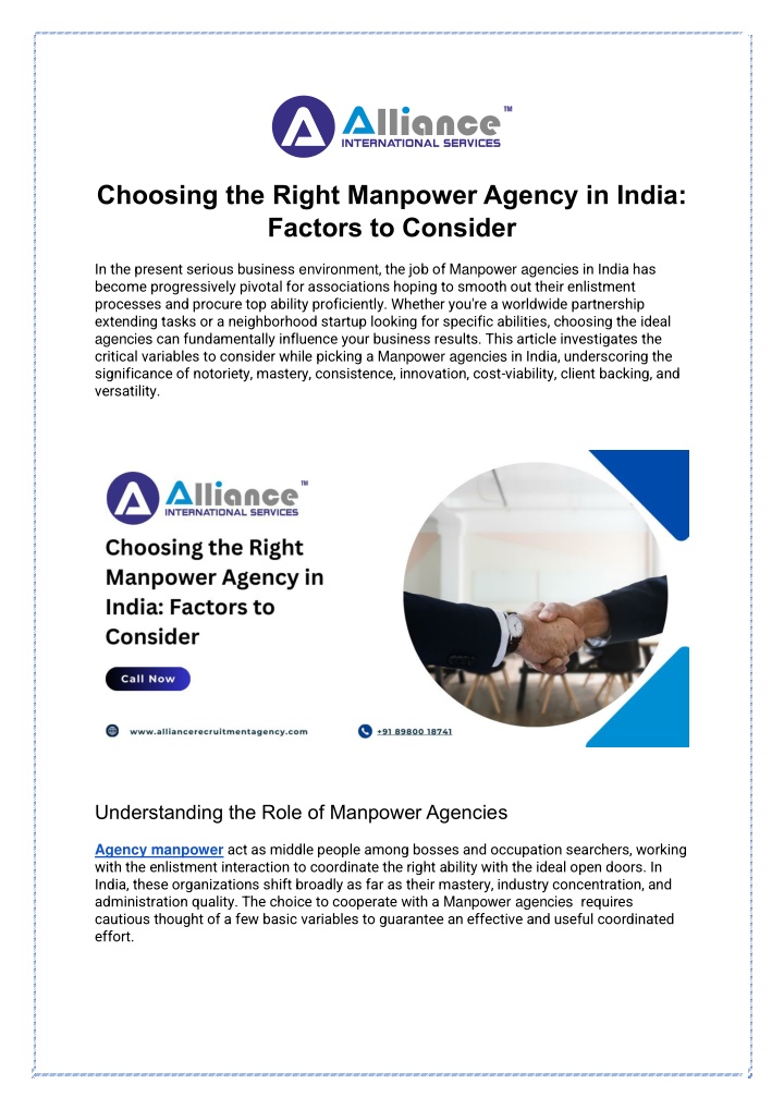 choosing the right manpower agency in india