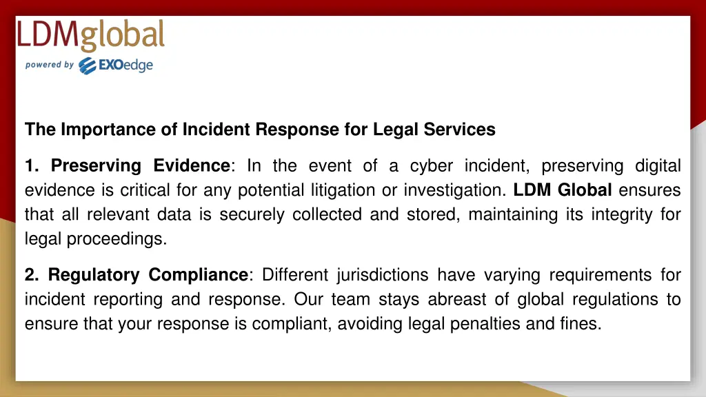 the importance of incident response for legal