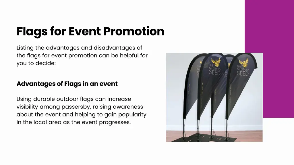 flags for event promotion