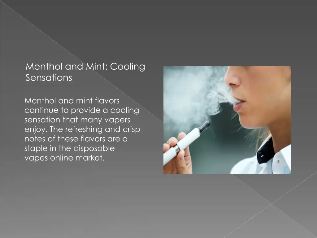 menthol and mint cooling sensations