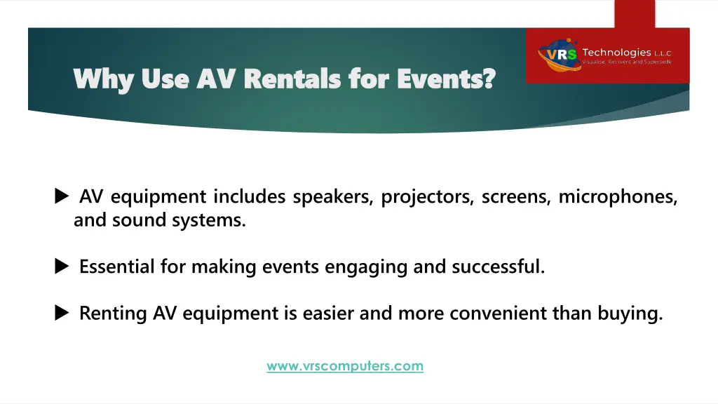 why use av rentals for events why use av rentals