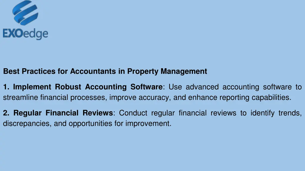 best practices for accountants in property