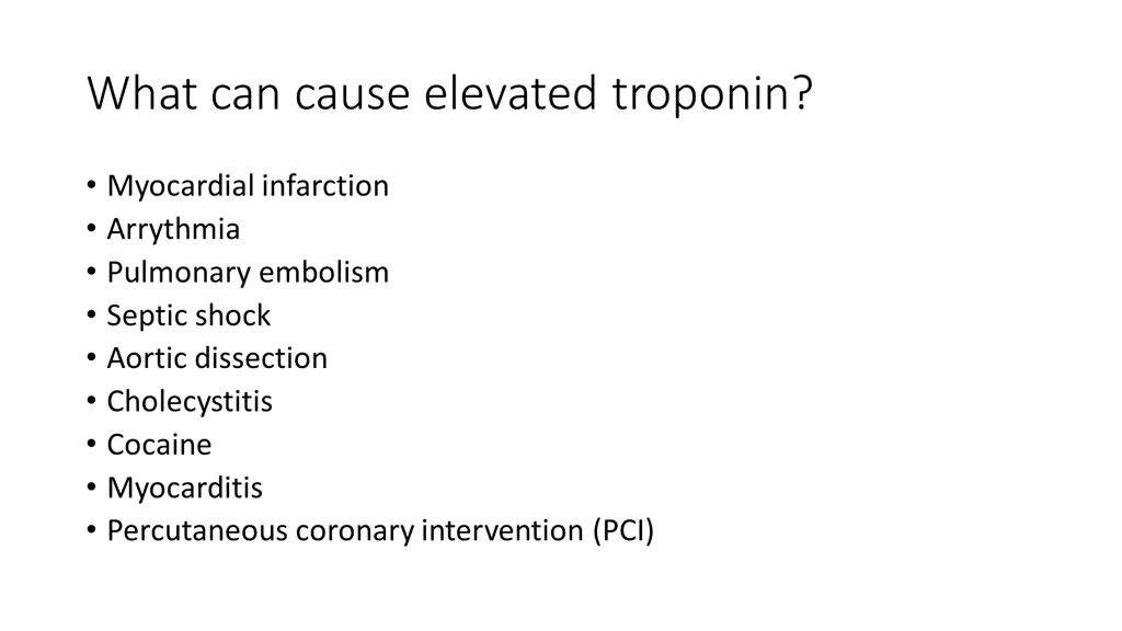 what can cause elevated troponin
