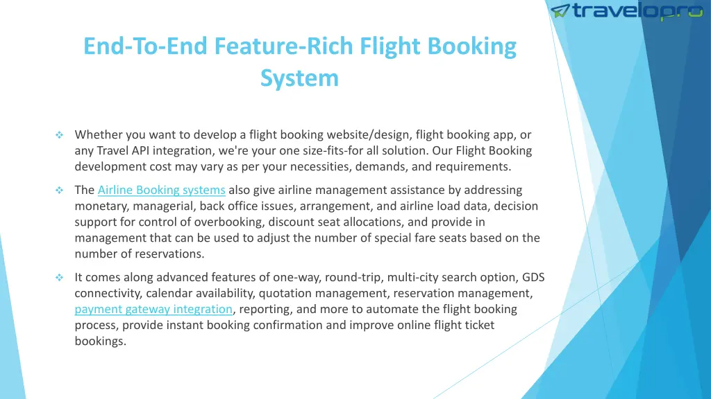 end to end feature rich flight booking system