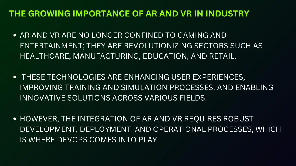 the growing importance of ar and vr in industry