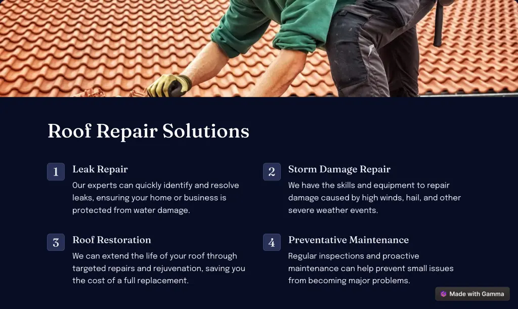 roof repair solutio