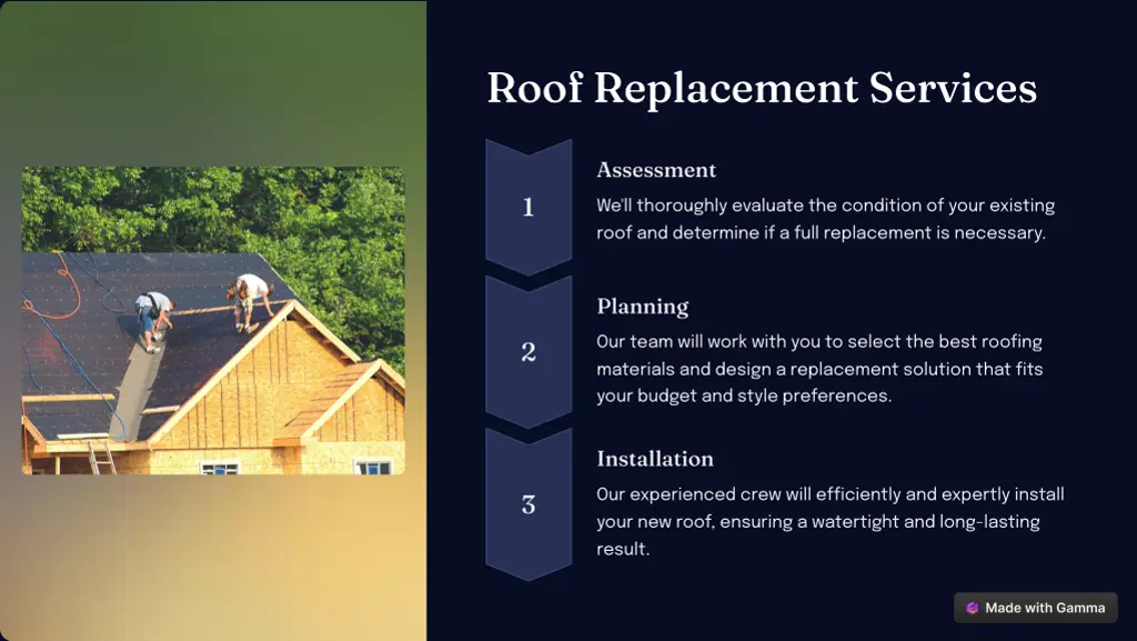 roof replace e t service