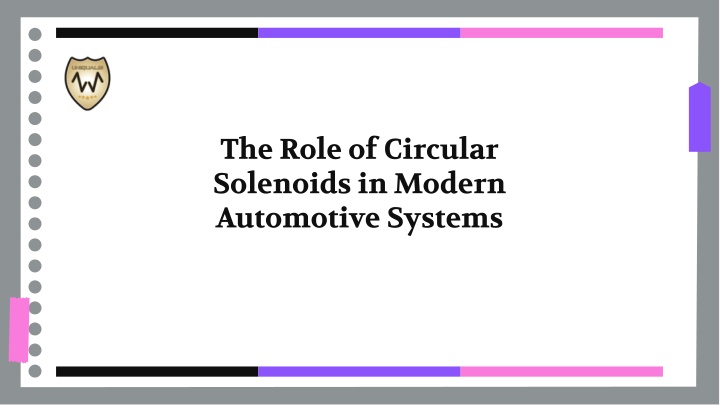 the role of circular solenoids in modern