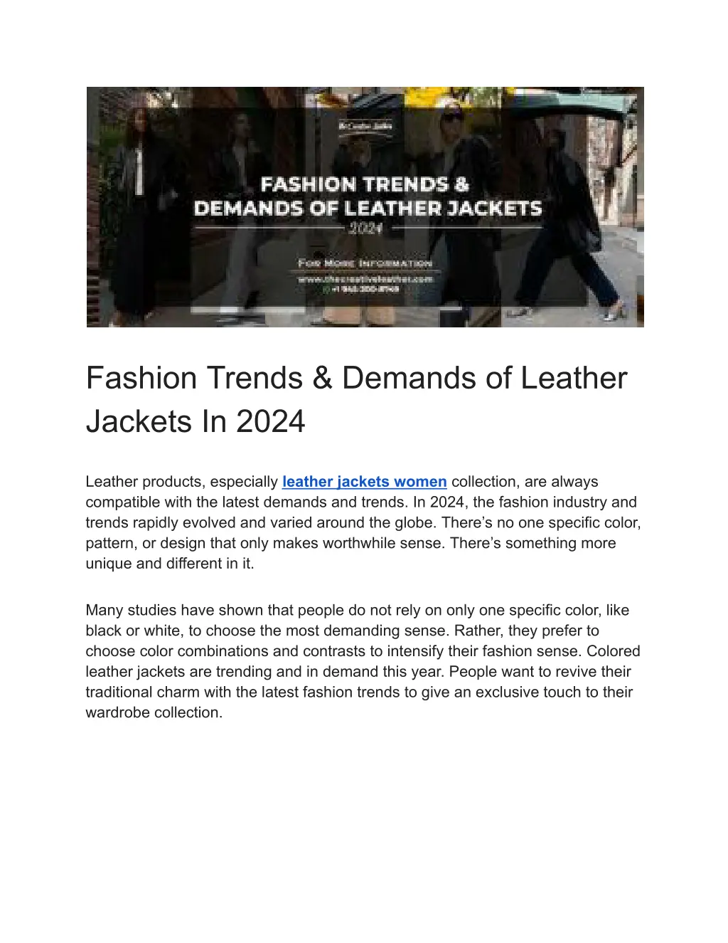 fashion trends demands of leather jackets in 2024