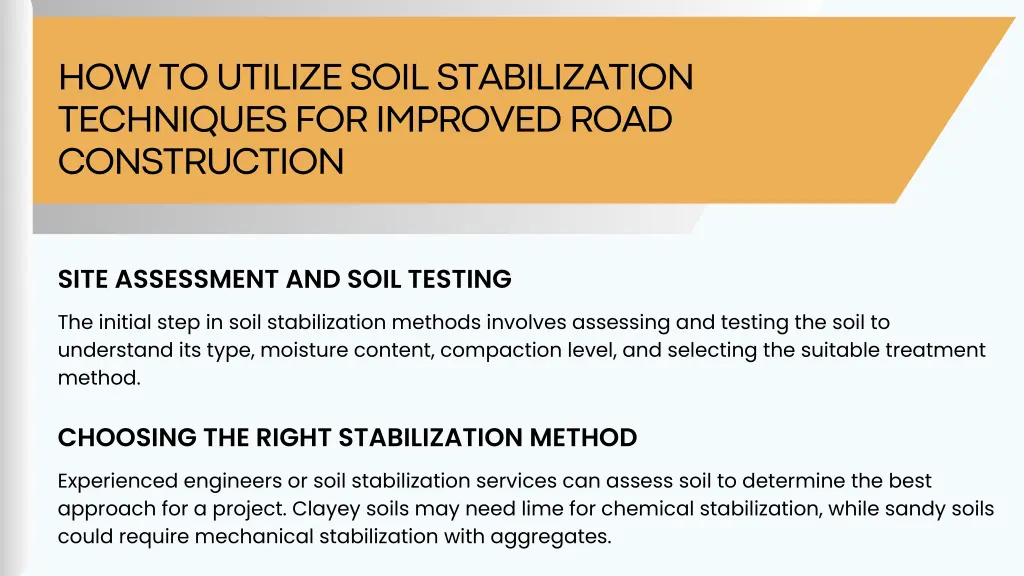 how to utilize soil stabilization techniques