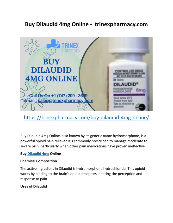 buy dilaudid 4mg online trinexpharmacy com