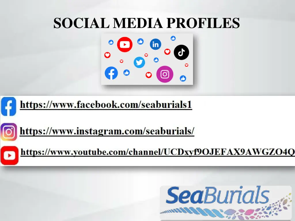 social media profiles