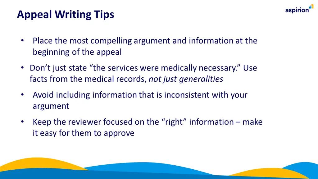appeal writing tips