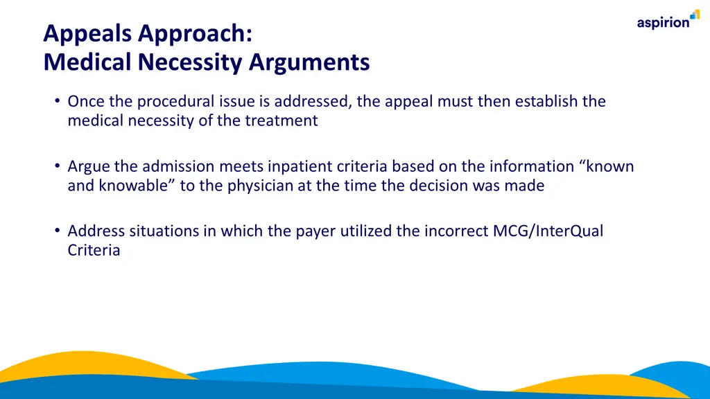 appeals approach medical necessity arguments
