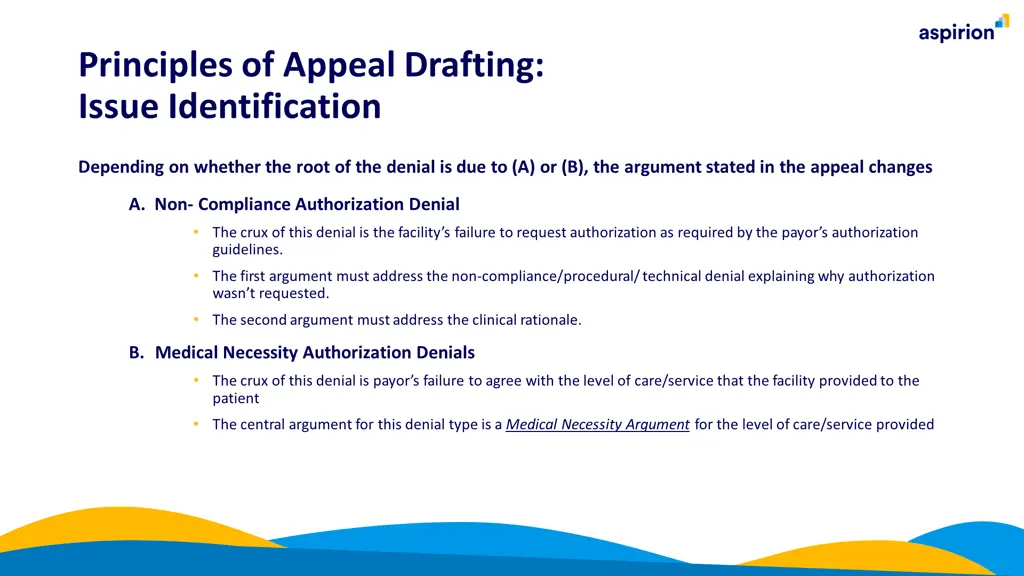 principles of appeal drafting issue identification