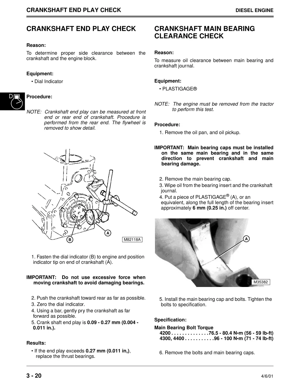 crankshaft end play check