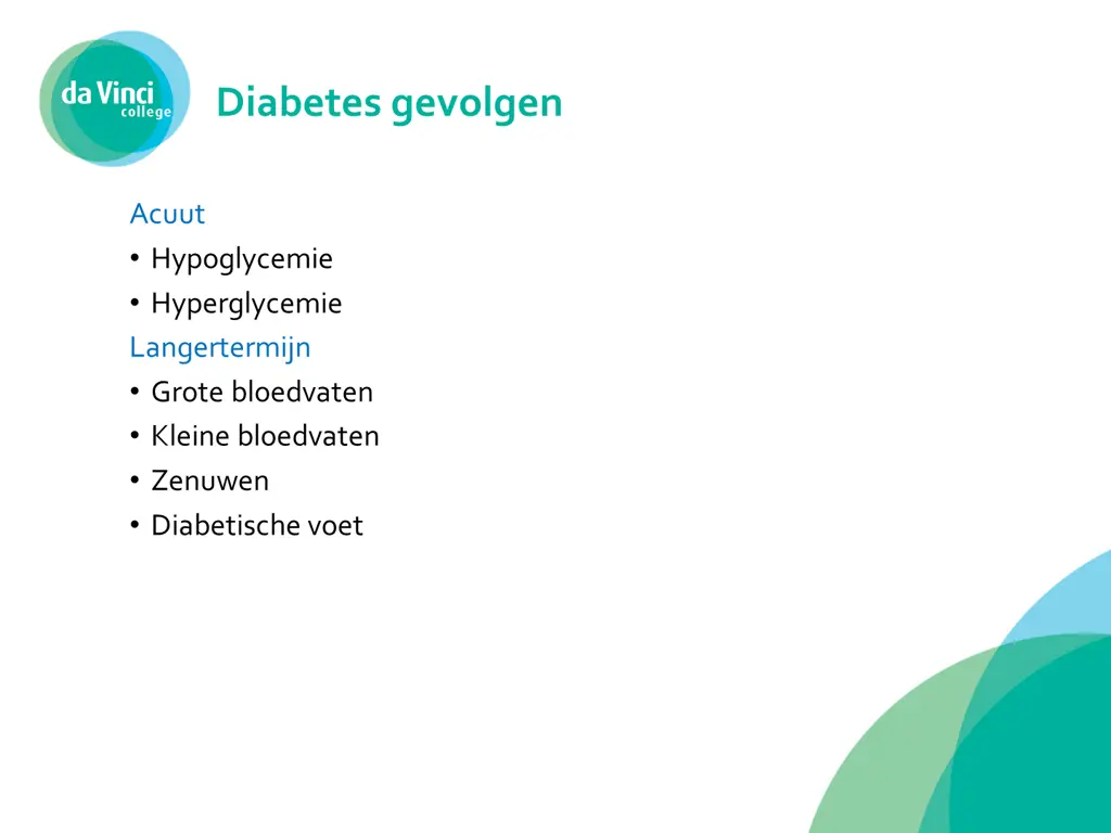 diabetes gevolgen