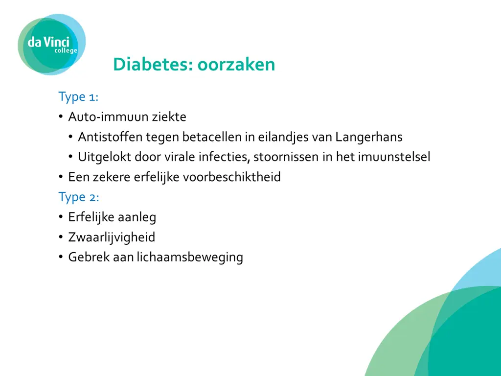 diabetes oorzaken