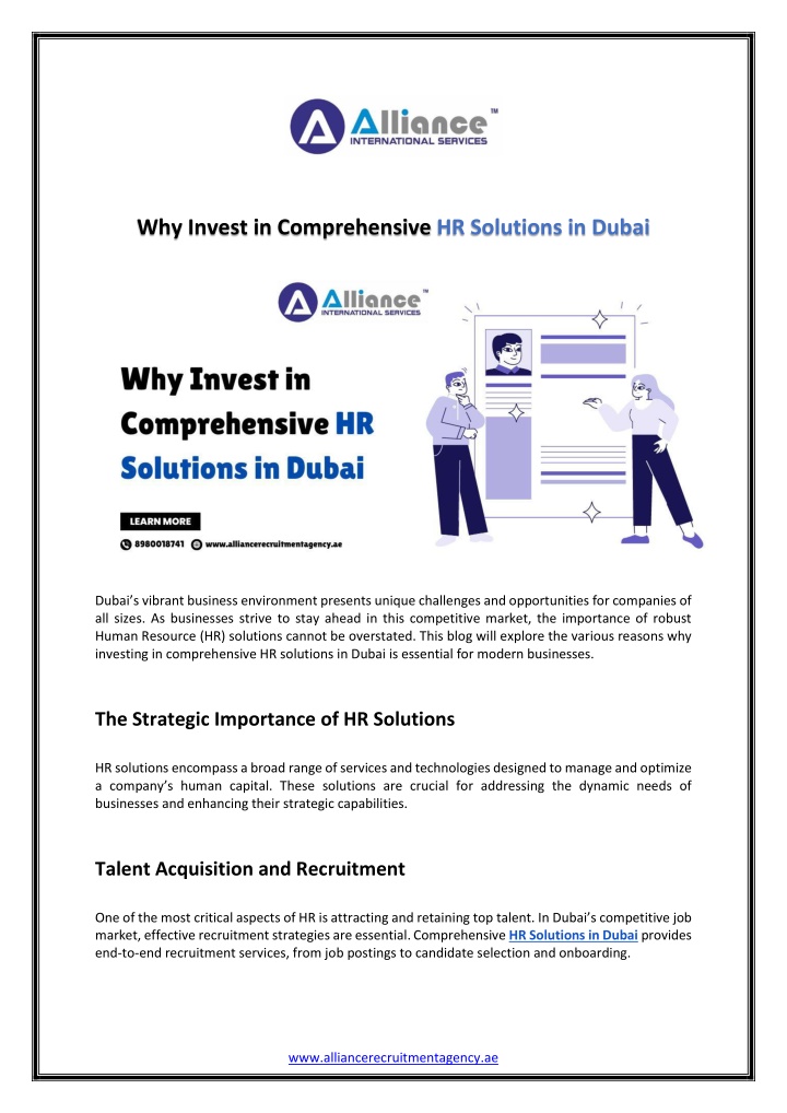 why invest in comprehensive hr solutions in dubai