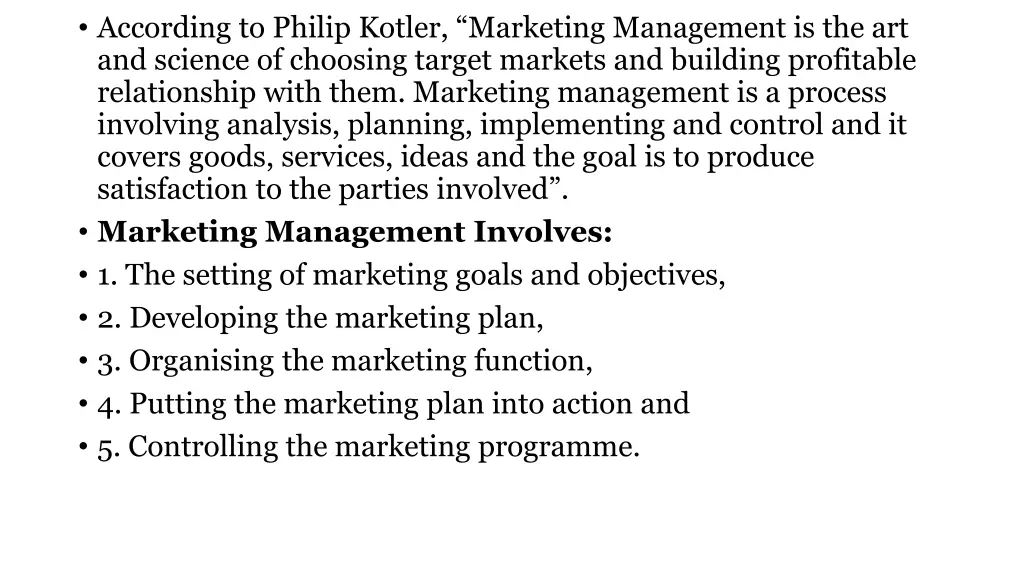 according to philip kotler marketing management