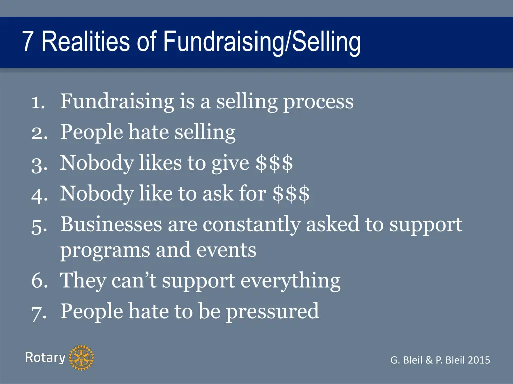 7 realities of fundraising selling