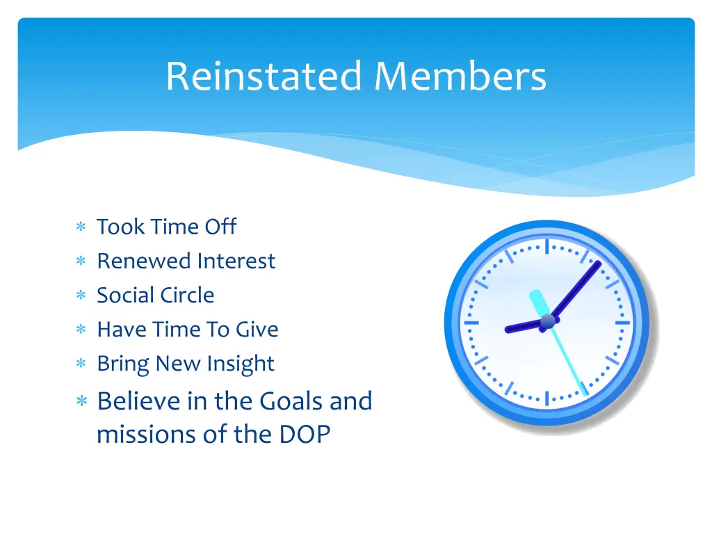 reinstated members