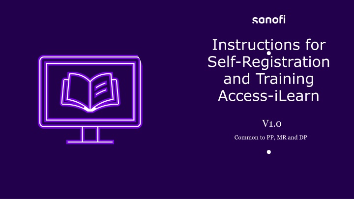 instructions for self registration and training