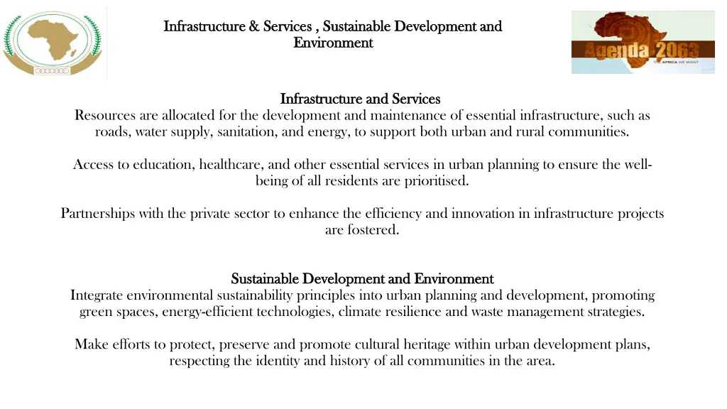 infrastructure services sustainable development