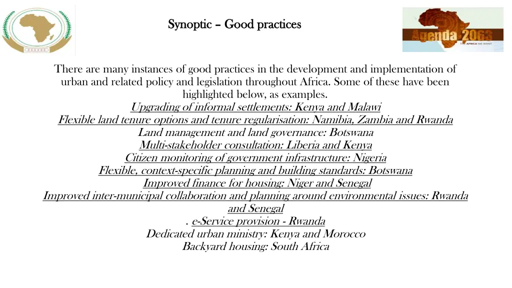 synoptic synoptic good practices good practices