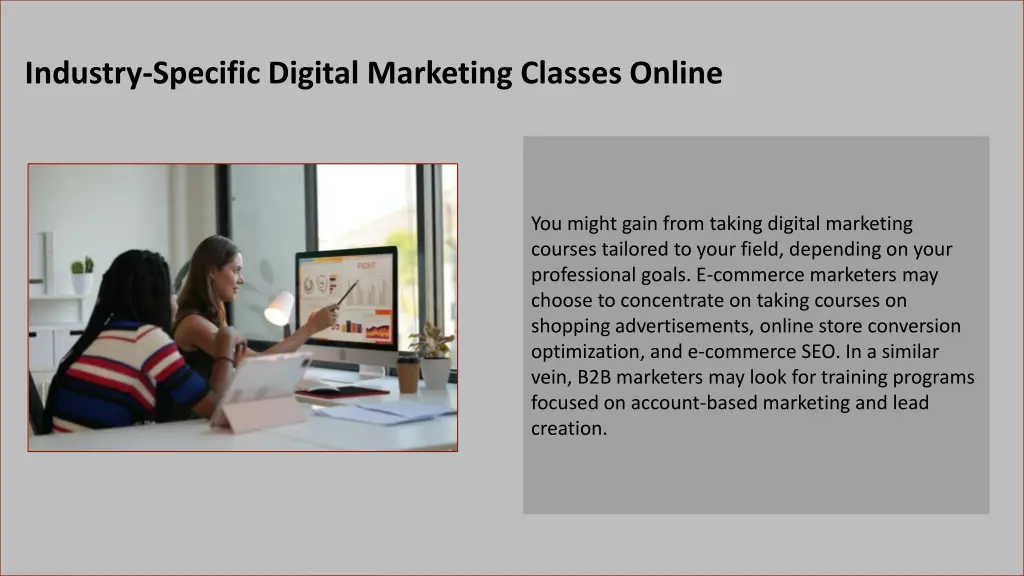 industry specific digital marketing classes online